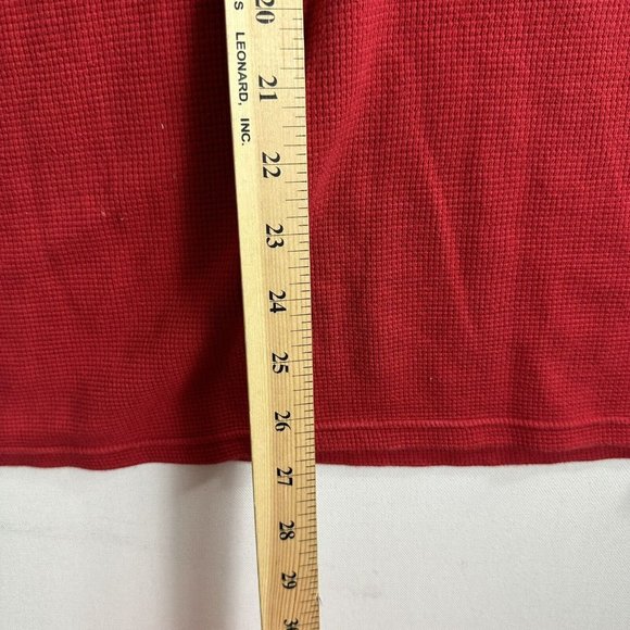 Polo Ralph Lauren‎ Men's Red Waffle Knit Thermal Longsleeve  Shirt Size Large - Picture 6 of 9